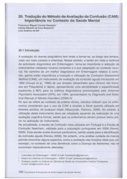 20. Tradu&ccedil;&atilde;o do M&eacute;todo de Avalia&ccedil;&atilde;o da Confus&atilde;o (CAM