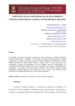 participação da comunidade escolar no projeto político