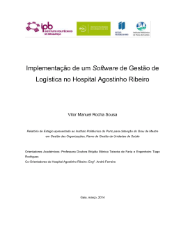 Implementação de um Software de Gestão de Logística no Hospital