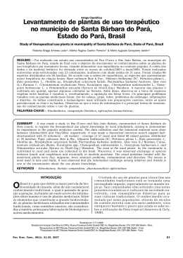 PAG 21a25 - LEVANTAMENTO.p65 - Revista Brasileira de Farmácia