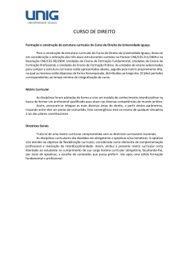 Veja aqui a Matriz Curricular do curso de Direito