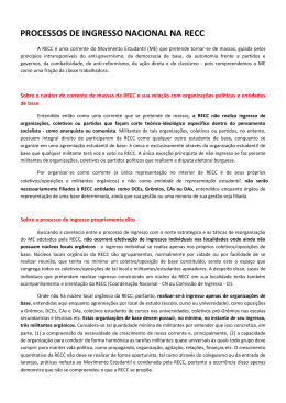 PROCESSOS DE INGRESSO NACIONAL NA RECC