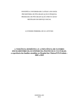 A VIOL&Ecirc;NCIA DOM&Eacute;STICA E A INFLU&Ecirc;NCIA DE FATORES S&Oacute;CIO