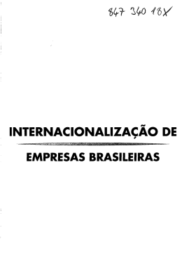 INTERNACIONALIZA&Ccedil;&Atilde;O DE