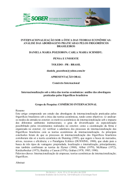 internacionaliza&ccedil;&atilde;o sob a &oacute;tica das teorias econ&ocirc;micas