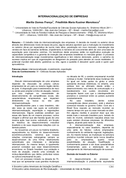 INTERNACIONALIZA&Ccedil;&Atilde;O DE EMPRESAS Marilia - INIC