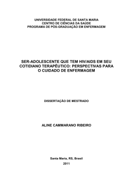 ser adolescente que tem hiv/aids em seu cotidiano terap&ecirc;utico