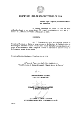 DECRETO N&deg; 1.761, DE 17 DE FEVEREl