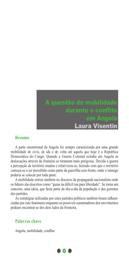 A quest&atilde;o da mobilidade durante o conflito em Angola Laura