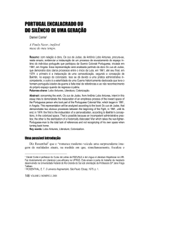 PORTUGAL ENCALACRADO OU DO SIL&Ecirc;NCIO DE UMA GERA&Ccedil;&Atilde;O