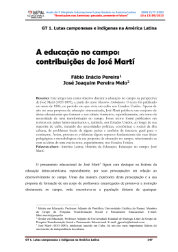 A educação no campo: contribuições de José Martí