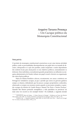 Arquivo Tavares Proen&ccedil;a &ndash; Um Cacique pol&iacute;tico da