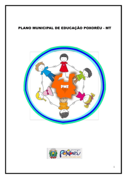 plano municipal de educa&ccedil;&atilde;o poxor&eacute;u - mt - Seduc