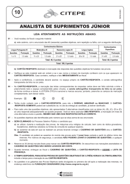 Prova - Funda&ccedil;&atilde;o Cesgranrio