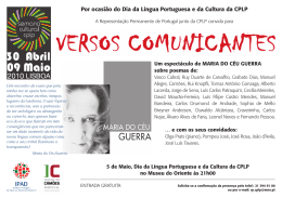 Por ocasião do dia da Língua Portuguesa e da Cultura da CPLP