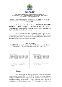 EDITAL LEIL&Atilde;O SITE - Justi&ccedil;a Federal do Rio Grande do Sul