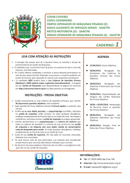 Exemplar de Prova Objetiva - N&iacute;vel Alfabetizado