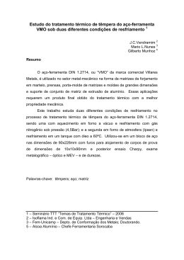 Estudo das condi&ccedil;&otilde;es de resfriamento no tratamento t&eacute;rmico