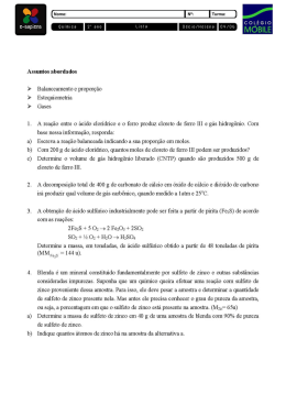 Estequiometria e Gases