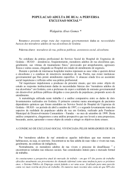 POPULACAO ADULTA DE RUA - RAM ==> Red para el Desarrollo