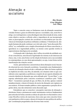 Aliena&ccedil;&atilde;o e Socialismo Rita Mendes, C&eacute;sar