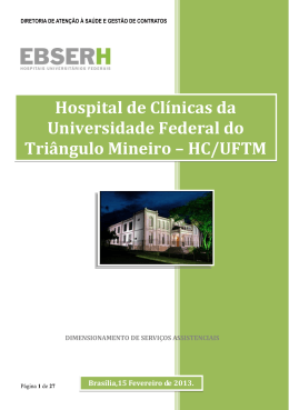 Hospital de Cl&iacute;nicas da Universidade Federal do Tri&acirc;ngulo