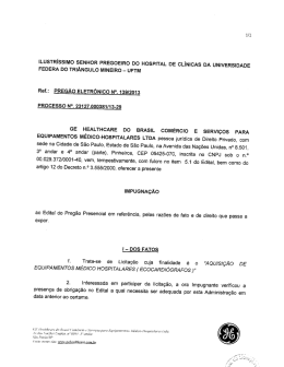 ¡LusrRisslnno sENHoR PREGOEIRo Do HOSPITAL DE cLíNIcAs