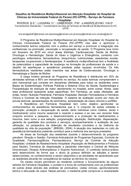 Desafios da Residência Multiprofissional em Atenção Hospitalar do