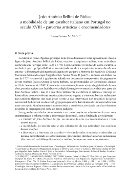 Jo&atilde;o Ant&oacute;nio Bellini de P&aacute;dua: a mobilidade de um escultor italiano