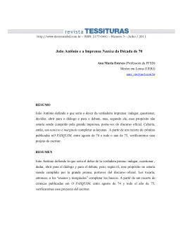 Jo&atilde;o Ant&ocirc;nio e a Imprensa Nanica da D&eacute;cada de 70
