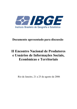 II Encontro Nacional de Produtores e Usu&aacute;rios de