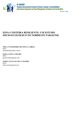 zona costeira resiliente: um estudo s&oacute;cio-ecol&oacute;gico no