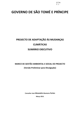 GOVERNO DE S&Atilde;O TOM&Eacute; E PR&Iacute;NCIPE
