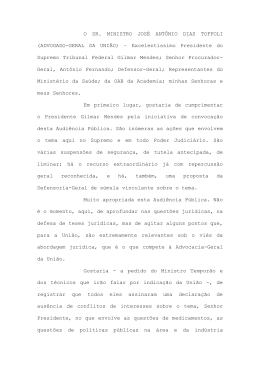 Ministro José Antônio Dias Toffoli
