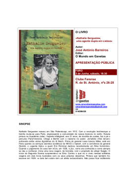 Brochura da Apresentação do Livro do Dr. José António Barreiros