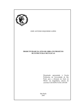 JOS&Eacute; ANTONIO ESQUERDO LOPES PRODUTIVIDADE DA M&Atilde;O