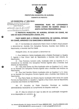 Visualizar PDF - Câmara Municipal de Aurora
