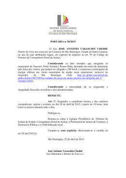PORTARIA n. 50/2015 O Juiz JOSE ANTONIO VARASCHIN