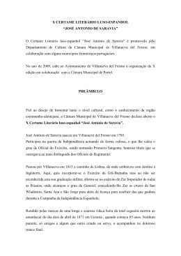 X CERTAME LITERÁRIO LUSO-ESPANHOL “JOSÉ ANTONIO DE