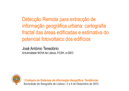 José António Tenedório - Sociedade de Geografia de Lisboa