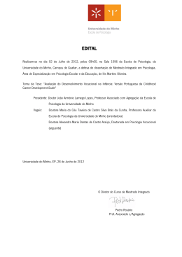 EDITAL - Universidade do Minho
