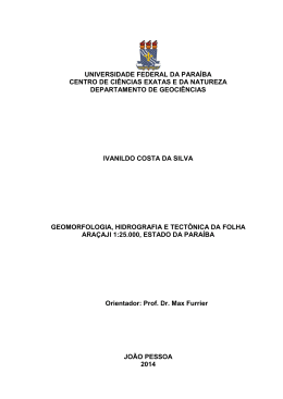 Geomorfologia, hidrografia e tectônica da Folha Araçaji 1