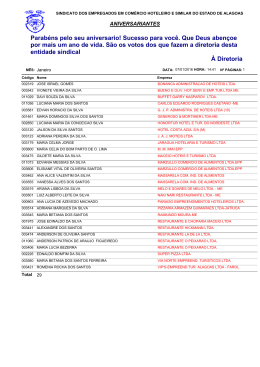 Aniversariante do m&ecirc;s