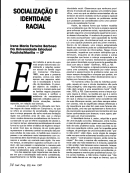 Socialização e identidade racial