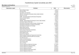 Transferências Capital Concedidas para 2007