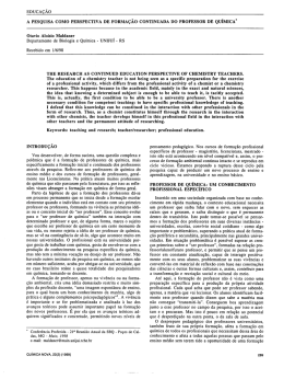 A pesquisa como perspectiva de formação