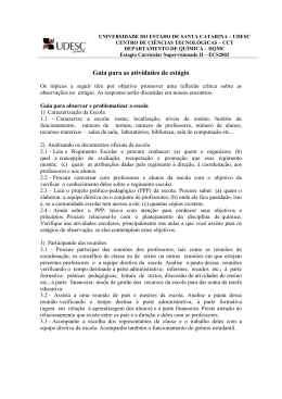 est&aacute;gio de observa&ccedil;&atilde;o sistematiza&ccedil;&atilde;o