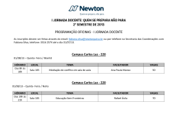 I JORNADA DOCENTE: QUEM SE PREPARA NÃO