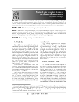 116 Edi&ccedil;&atilde;o n&ordm; 003 - Junho 2005 0. Introdu&ccedil;&atilde;o Este trabalho tem