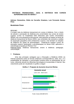 QUAL A DISTÂNCIA NOS CURSOS SUPERIORES EAD - sinpro-sp